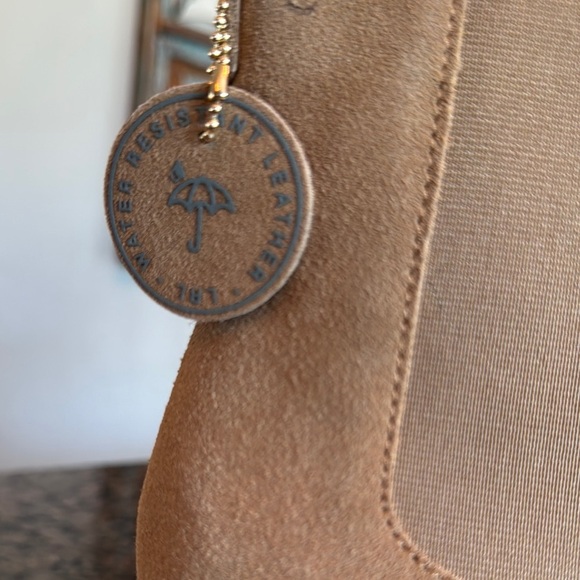 Lauren Ralph Lauren Tan Ankle Booties with Block Heel - Picture 2 of 14